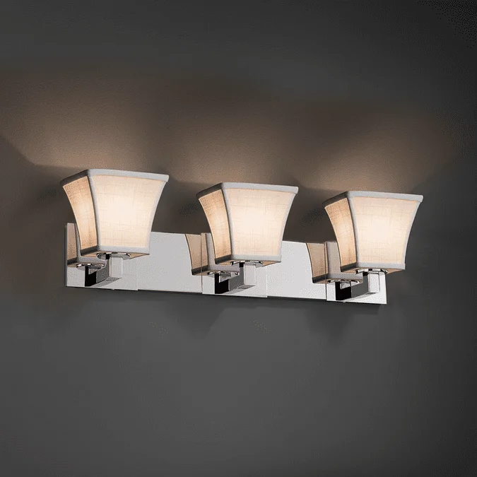 Justice Design FAB-8923 Modular Textile 3-Light Bathroom Lighting