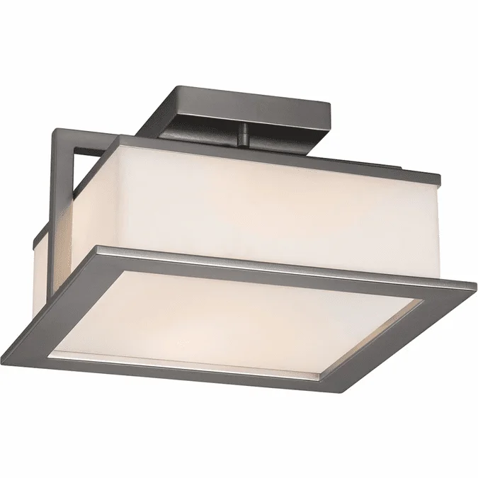Justice Design FSN-7517W Fusion Laguna Modern LED Outdoor Flush Mount Ceiling Light Fixture