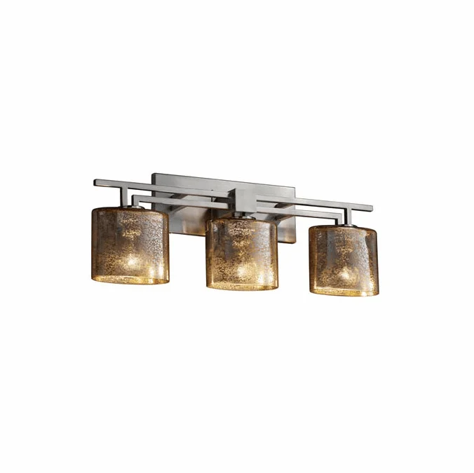 Justice Design FSN-8703 Fusion Aero Contemporary 3-Light Bathroom Sconce Lighting