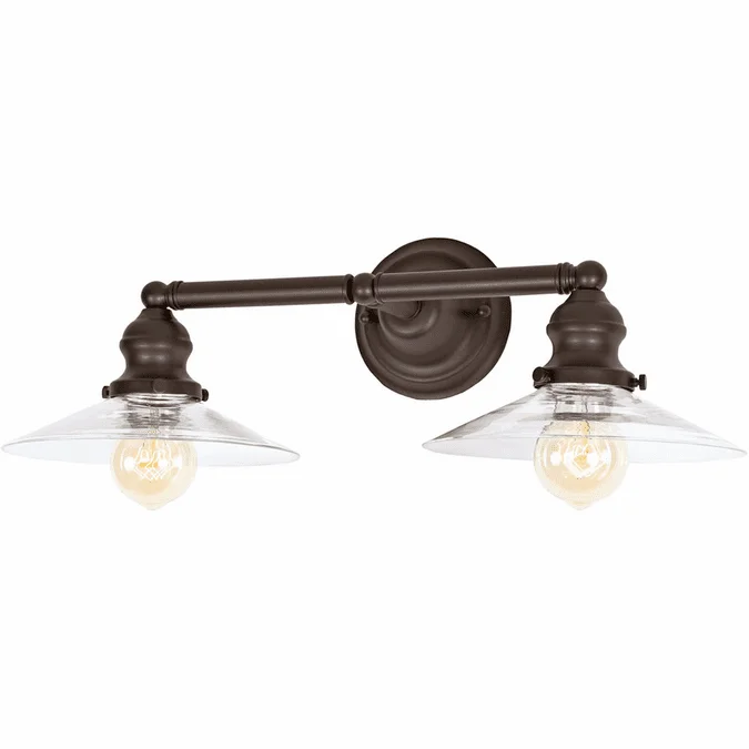 JVI Designs 1211-08-S1 Union Square Ashbury Contemporary Oil Rubbed Bronze 2-Light Bathroom Lighting