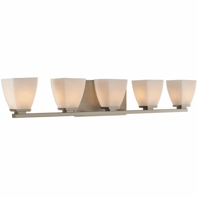 Kalco 310635SN Huntington Satin Nickel Xenon 5-Light Bathroom Light Sconce