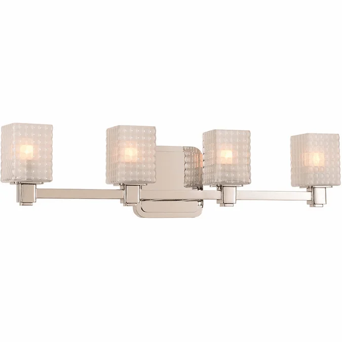 Kalco 313934PN Avanti Modern Polished Nickel LED 4-Light Bathroom Sconce