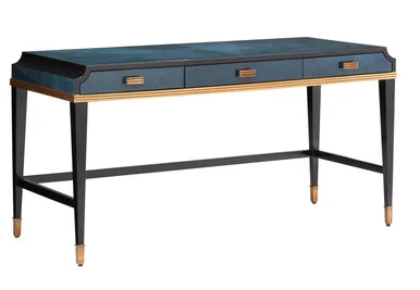 Kallista Collection Desk in Dark Sapphire/Caviar Black/Antique Brass (142|3000-0208)