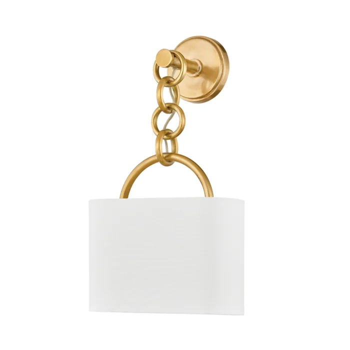 Kansa 2-Light Wall Sconce in Vintage Brass 12L x 12W x 21.5H