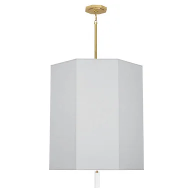 Kate Six Light Pendant in Modern Brass w/ Clear Crystal (165|PG202)