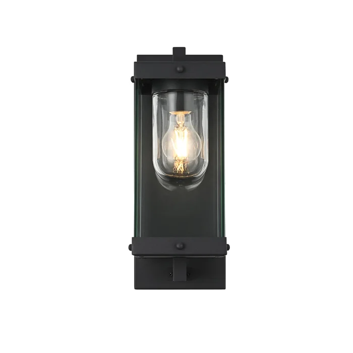 keaton 6 inch outdoor wall sconce in black