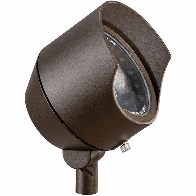 Kichler 15381AZT Textured Architectural Bronze Halogen Low Voltage Exterior Landscape Light Fixture