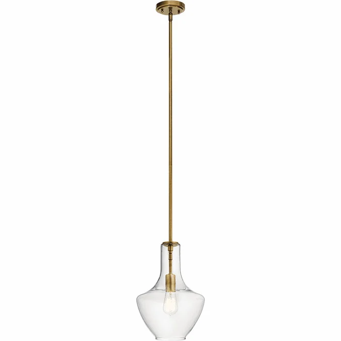Kichler 42141NBR Everly Modern Natural Brass Mini Pendant Lamp