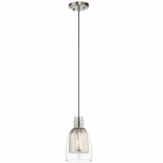 Kichler 43625NI Evie Modern Brushed Nickel Mini Drop Ceiling Lighting