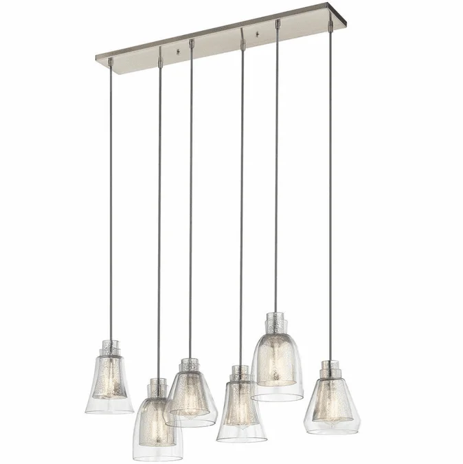 Kichler 43628NI Evie Modern Brushed Nickel Multi Ceiling Pendant Light