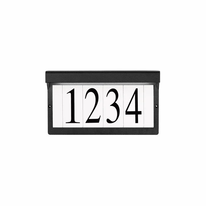 Kichler 43800BKTLED Address Light Modern Textured Black LED Exterior Address Light