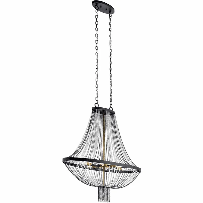 Kichler 52048BKT Alexia Contemporary Textured Black Ceiling Pendant Light
