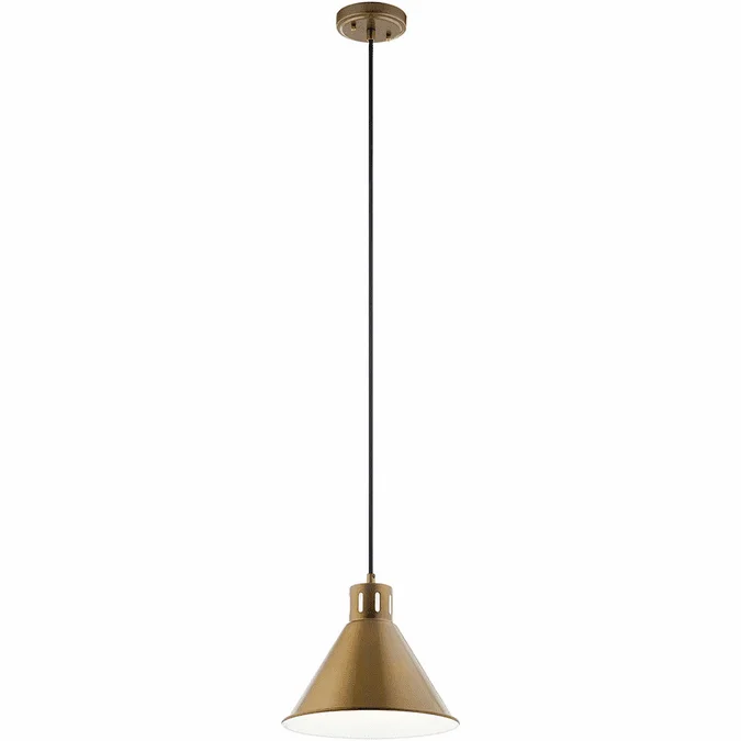 Kichler 52176NBR Zailey Contemporary Natural Brass Mini Hanging Pendant Light