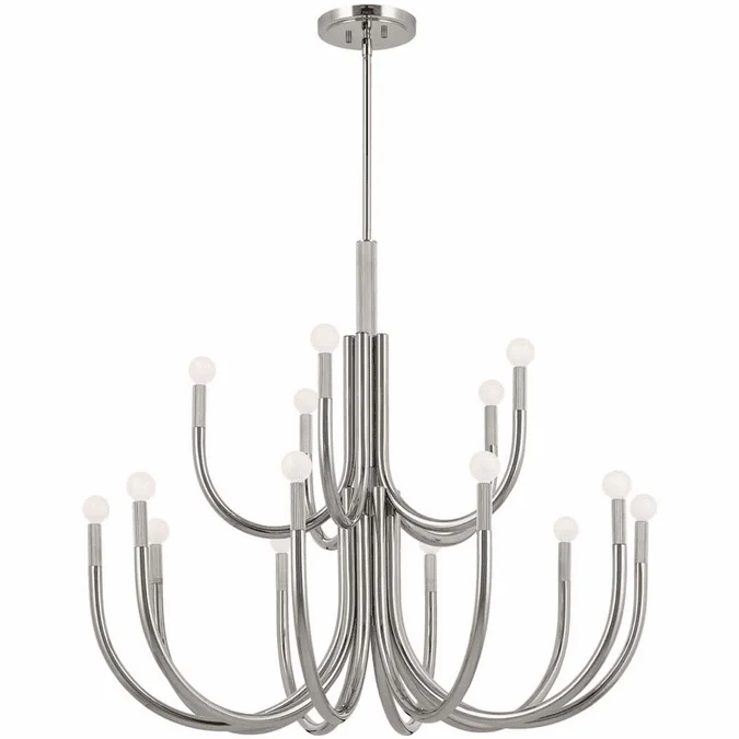 Kichler 52552PN Odensa Modern Polished Nickel Chandelier Light