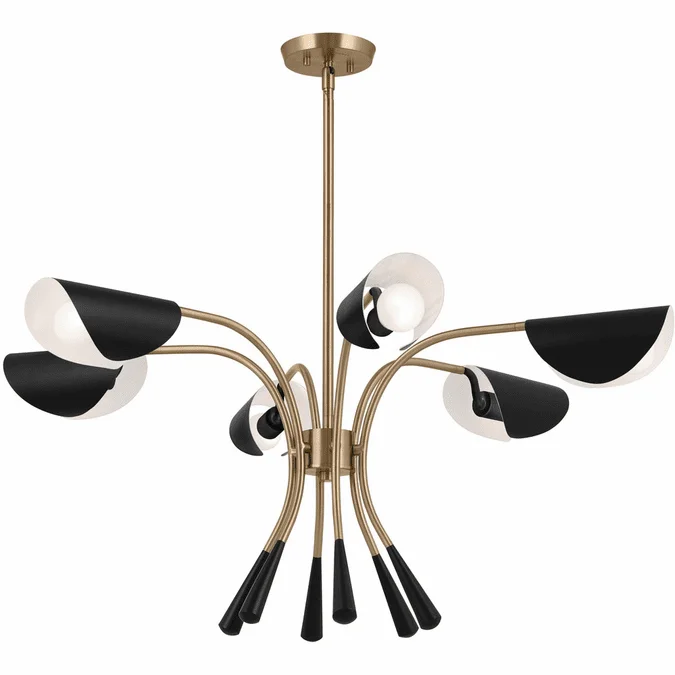 Kichler 52559CPZBK Arcus Contemporary Champagne Bronze Chandelier Lighting
