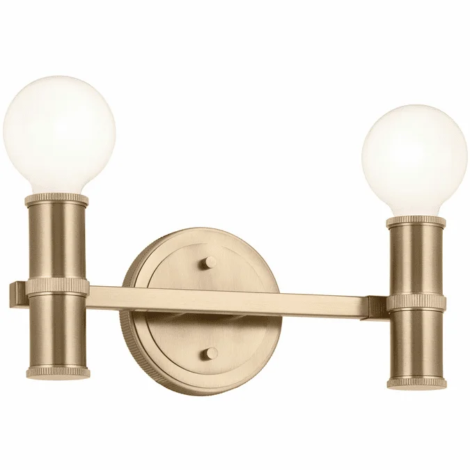 Kichler 55158CPZ Torche Contemporary Champagne Bronze 2-Light Bath Wall Sconce