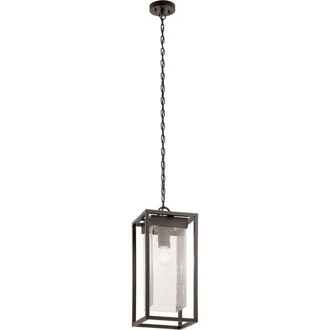 Kichler 59064OZ Mercer Modern Olde Bronze Exterior Pendant Hanging Light