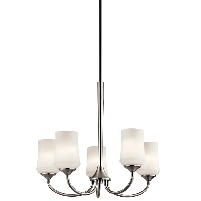 Kichler Aubrey 5-LT Chandelier – Brushed Nickel – 43665NI
