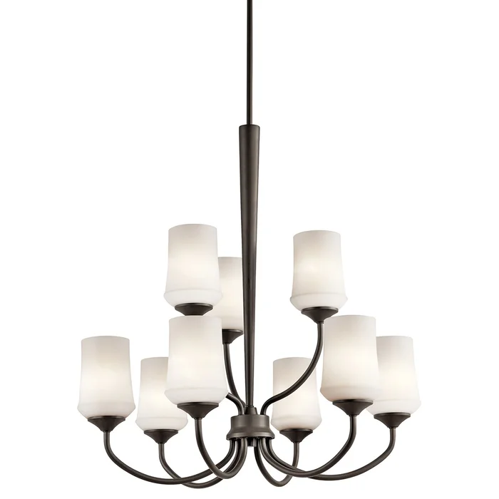 Kichler Aubrey 9-LT Chandelier with LED Bulbs – Olde Bronze – 43666OZL18