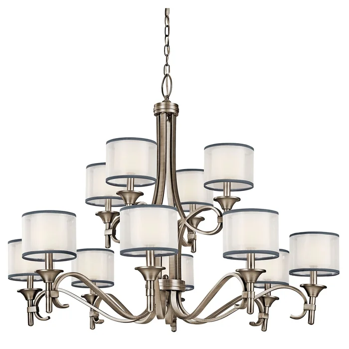 Kichler Lacey 12-LT Chandelier – Antique Pewter – 42383AP