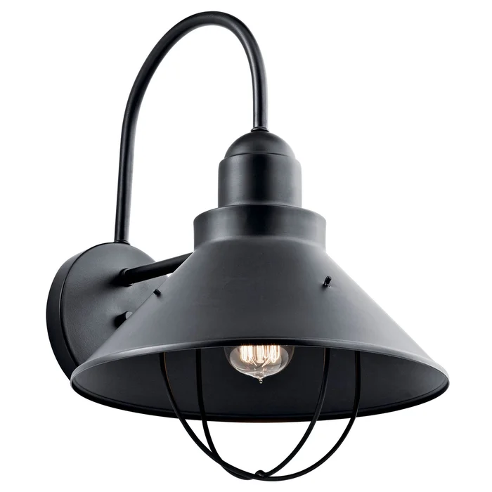 Kichler Seaside 16.5″ 1-LT Wall Light – Black – 9142BK