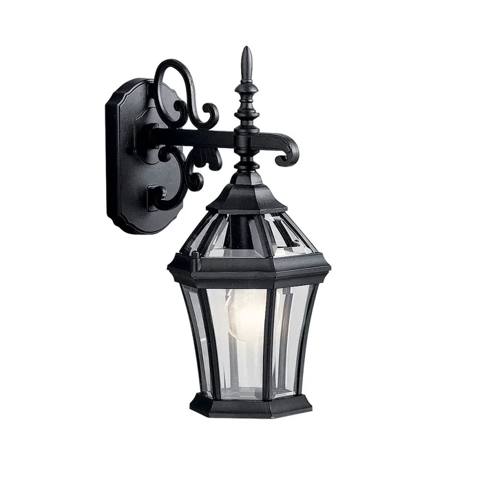 Kichler Townhouse 15.25″ 1-LT Wall Light – Black – 9789BK