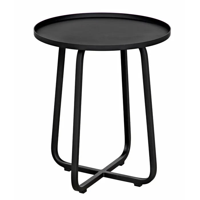 kimana side table, black steel