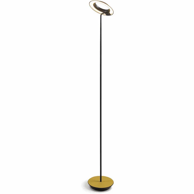 Koncept RYO-SW-MTB-HDF-FLR Royyo Contemporary Matte Black / Honeydew Felt LED Floor Lamp Light
