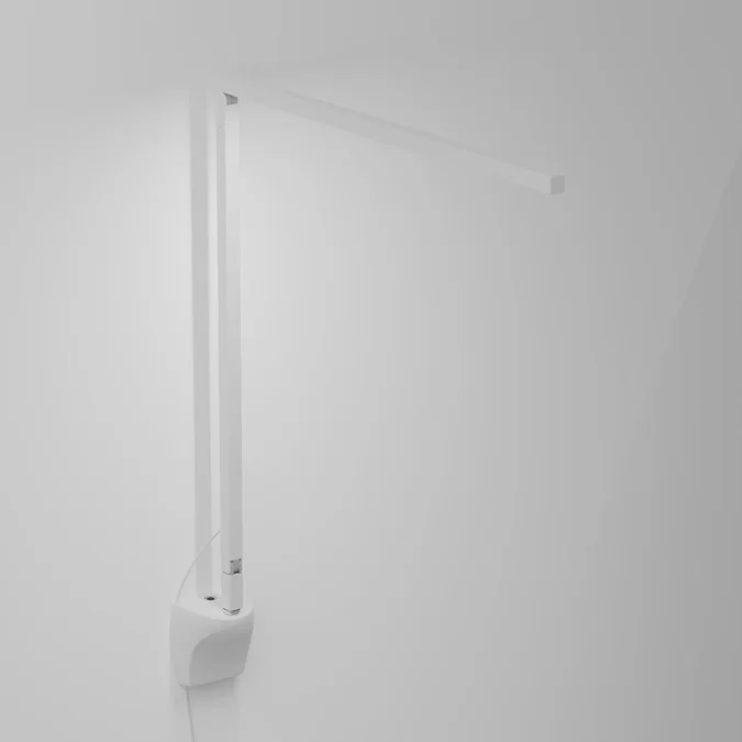 Koncept ZBD1000-MWT-WAL Z-Bar Gen 4 Contemporary Matte White LED Non-Hardwired Lighting Swing Wall Arm Lamp