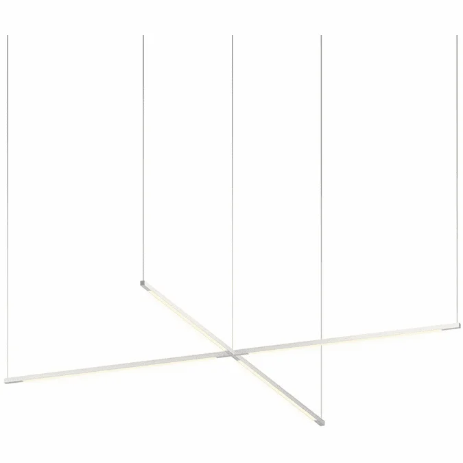 Koncept ZBP-24-CS-SW-SIL-CNP Z-Bar Pendant Modern Silver LED Lighting Pendant