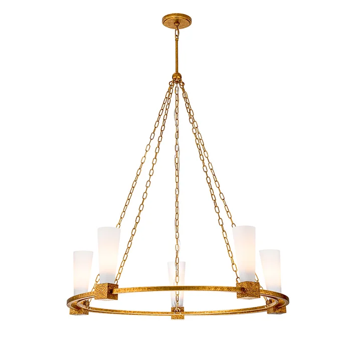kristy 5 light chandelier gold