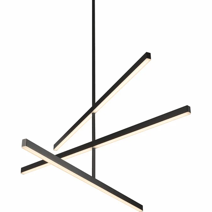 Kuzco CH10345-BK Vega Contemporary Black LED 45″ Chandelier Light