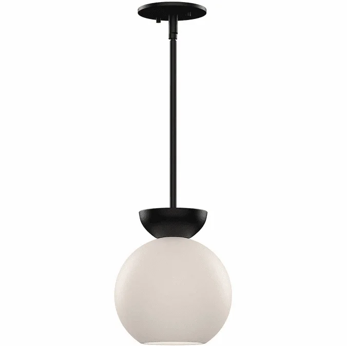 Kuzco PD59708-BK/OP Arcadia Modern Black/Opal Glass Mini Pendant Lighting