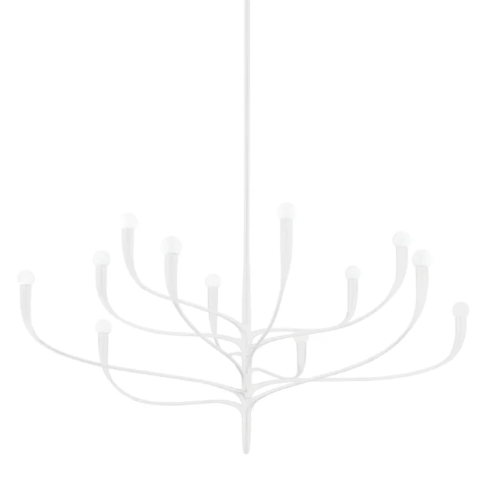 Labra 12-Light Chandelier in White Plaster 52.25L x 52.25W x 26.5H