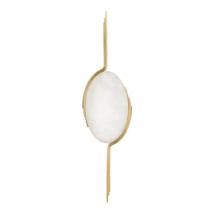 Lapis 1-Light Wall Sconce in Vintage Brass 7.25L x 7.25W x 27.5H