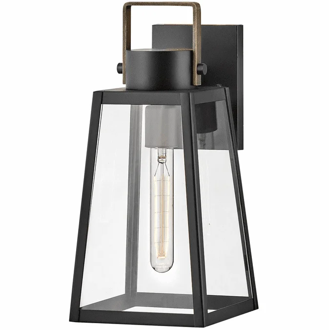 Lark 82000BK Hugh Black 15″ Outdoor Sconce Lighting