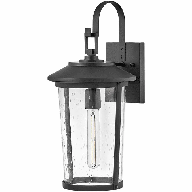 Lark 82024BK Banks Retro Black 19″ Outdoor Lighting Wall Sconce