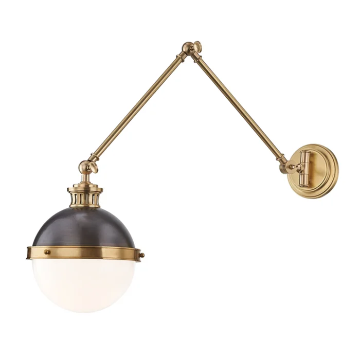 Latham 1-Light Wall Sconce in Aged/Antique Distressed Bronze 9.5L x 9.5W x 21.25H