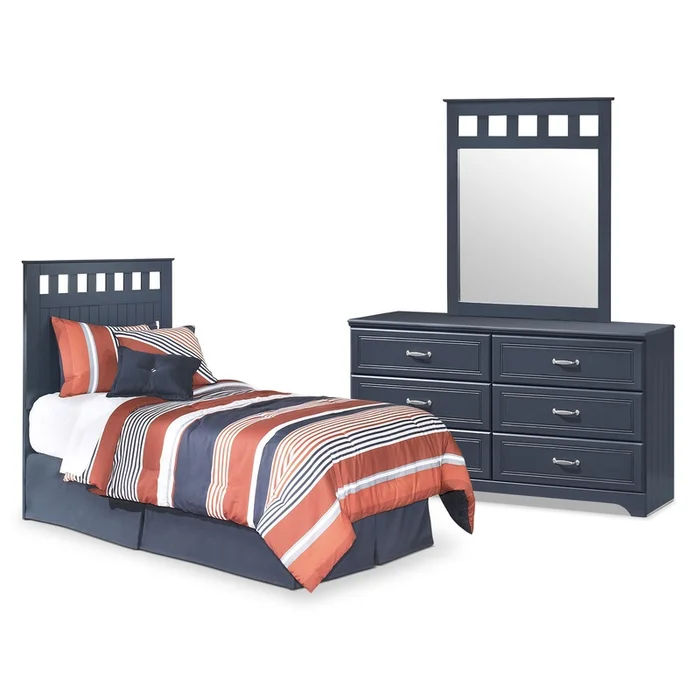 Leo 3-Piece Twin Panel Headboard Package|Ensemble de chambre coucher Leo 3 pices avec tte de lit panneaux pour lit simple|LEOAPTP3