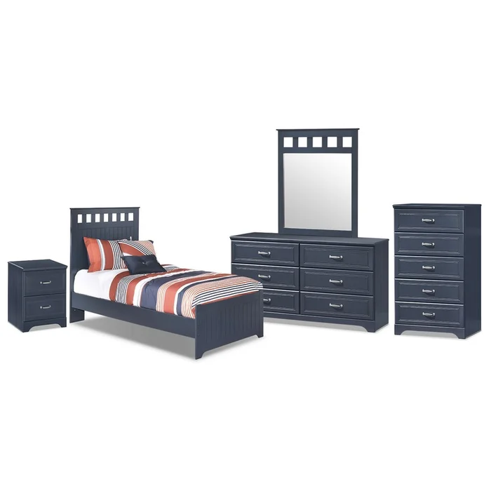 Leo 7-Piece Full Panel Bedroom Package|Ensemble de chambre coucher Leo 7 pices avec lit double panneaux|LEOOAFP7