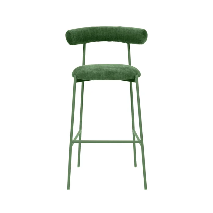 liliana forest green performance velvet bar stool