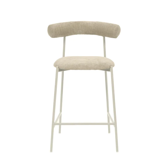 liliana taupe performance velvet counter stool
