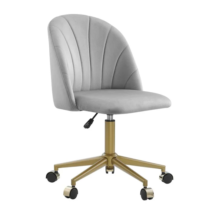 Linon Adalynn Desk Chair Light Gray CH301GRY01U