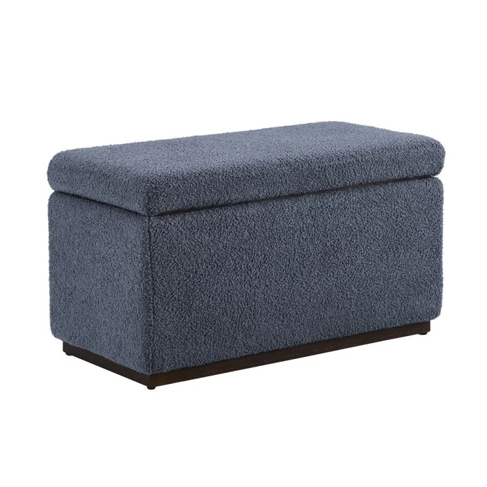 Linon Blanche Rectangle Ottoman Dark Grey Walnut ST014DGRY01ASU