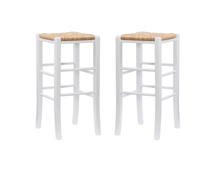 Linon Gianna Backless Barstool White (Set of 2) BS275WHT01ASU