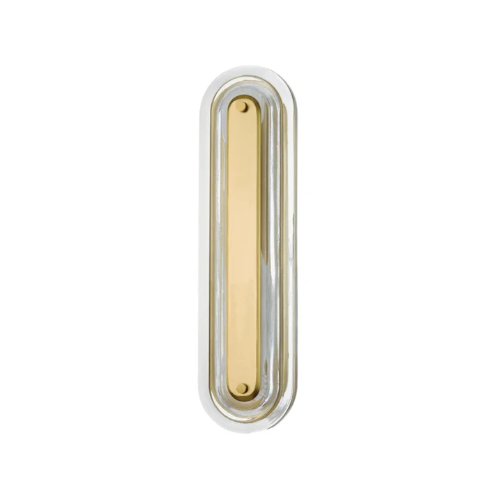 Litton 1-Light Wall Sconce in Aged Brass by PEMBROOKE & IVES 5.75L x 5.75W x 21.25H