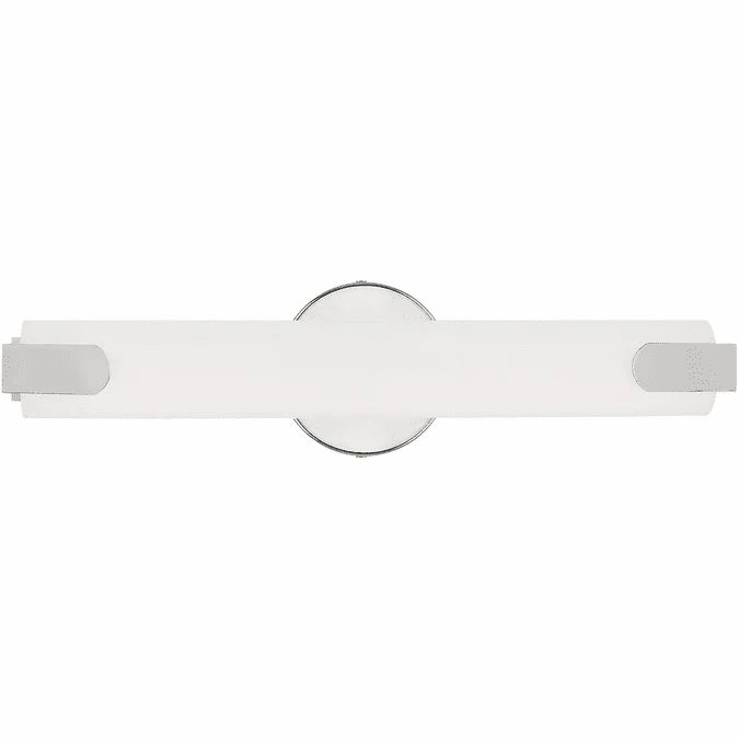 Livex 16362-05 Lund Modern Polished Chrome LED 2-Light Vanity Lighting Fixture