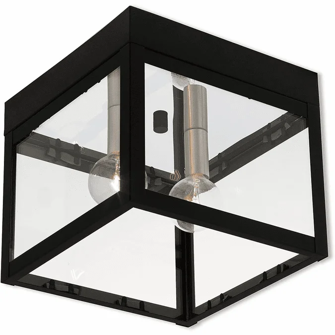Livex 20588-04 Nyack Black Exterior Ceiling Light