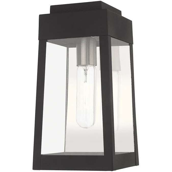 Livex 20852-04 Oslo Modern Black Outdoor 12″ Wall Mounted Lamp