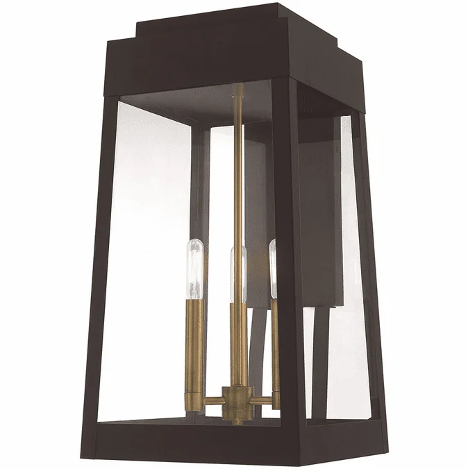 Livex 20858-07 Oslo Contemporary Bronze Exterior Light Sconce